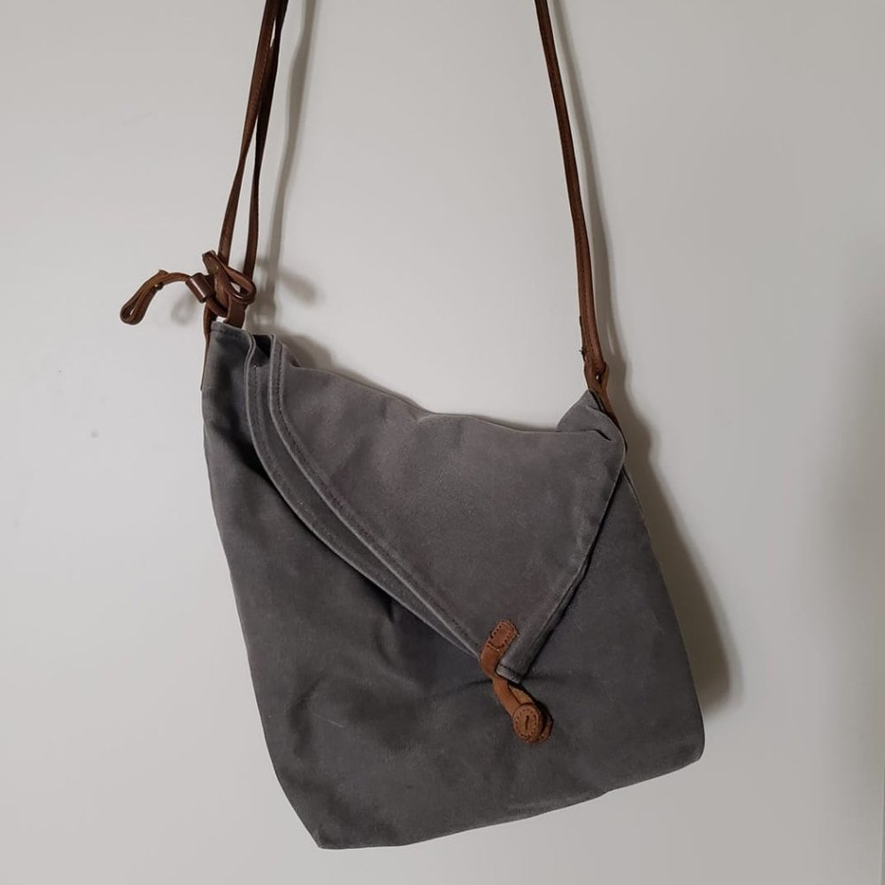Gray Crossbody Satchel Purse